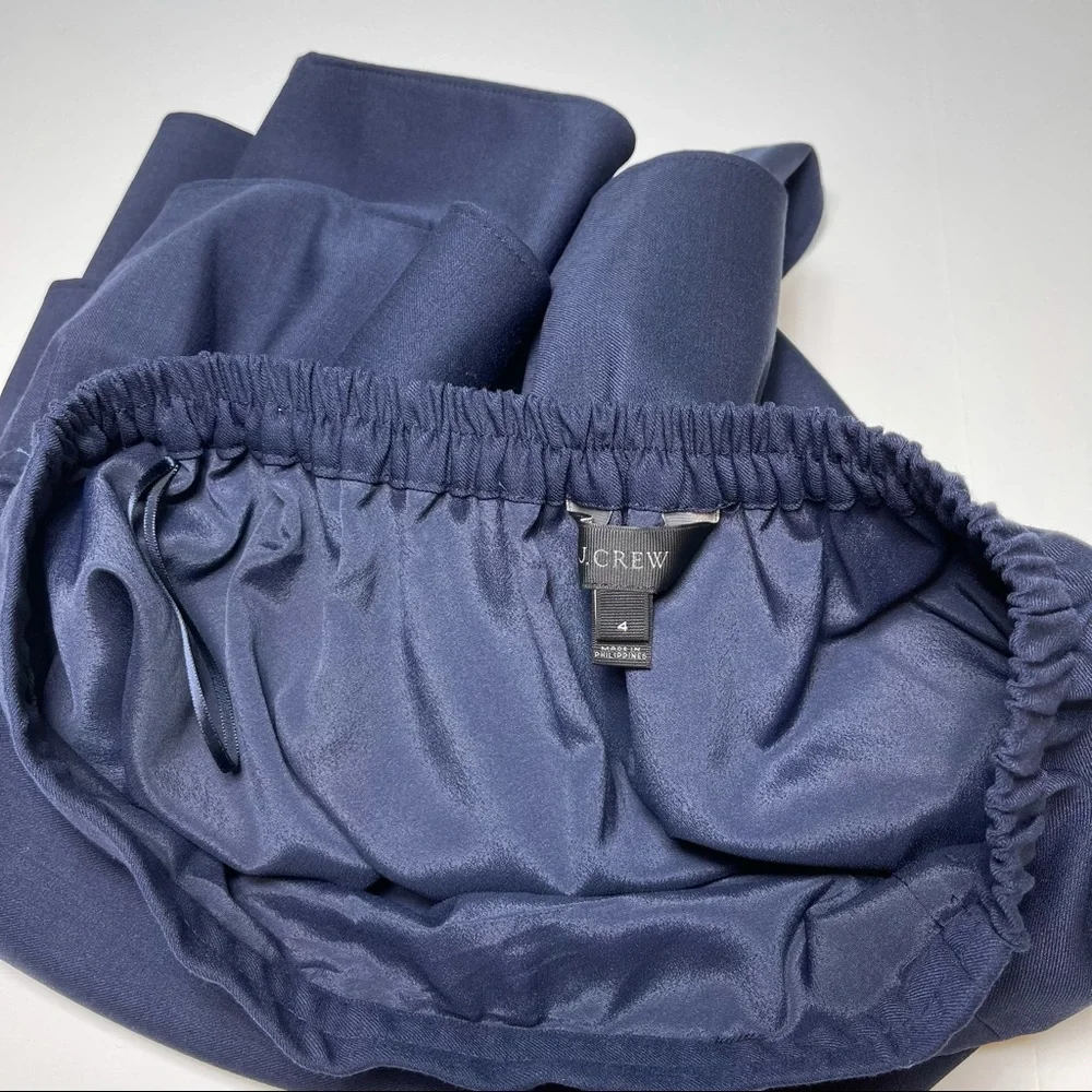 J. Crew Tiered Wool Blend Navy Blue Skirt Size 4